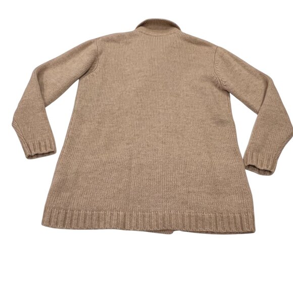 Lauren Ralph Lauren Camel Hair Wool Cardigan, Tan, S - Picture 8 of 11